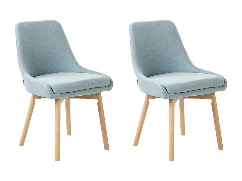 Lot de 2 chaises de salle à manger MELFORT Bleu clair