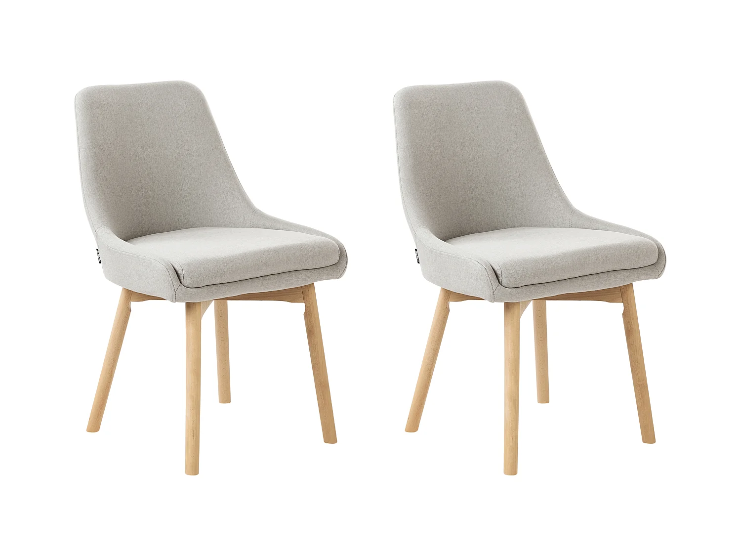 Lot de 2 chaises de salle à manger MELFORT Gris clair