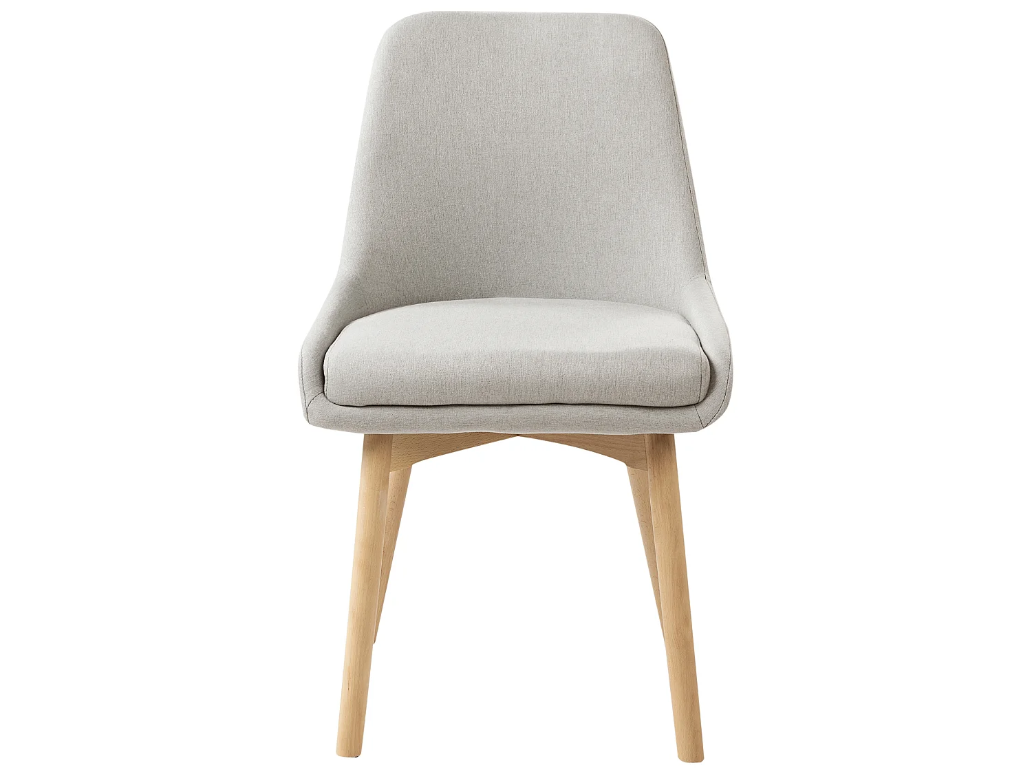 Set of 2 Dining Chairs MELFORT Fabric Light Grey