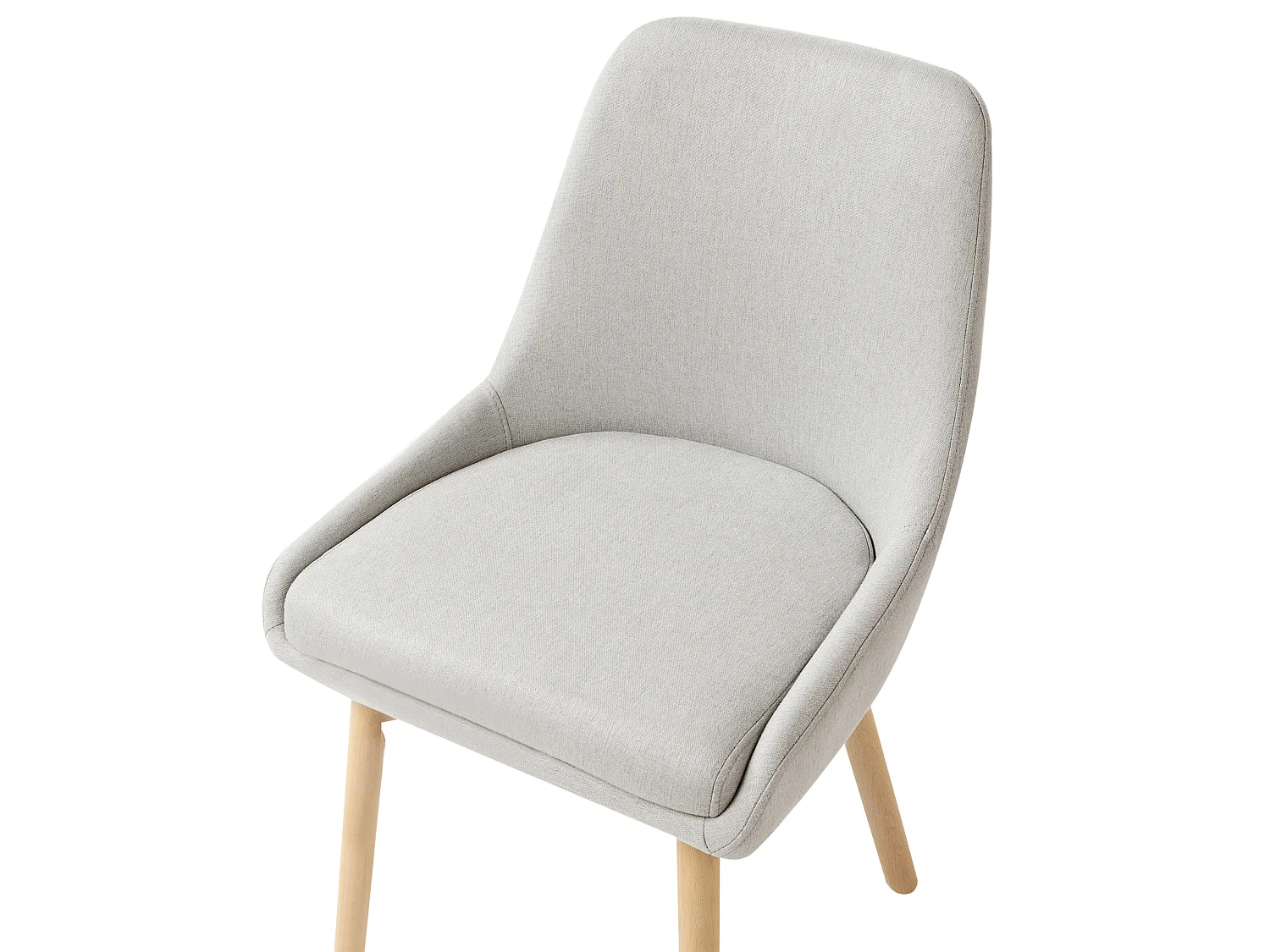 Set of 2 Dining Chairs MELFORT Fabric Light Grey