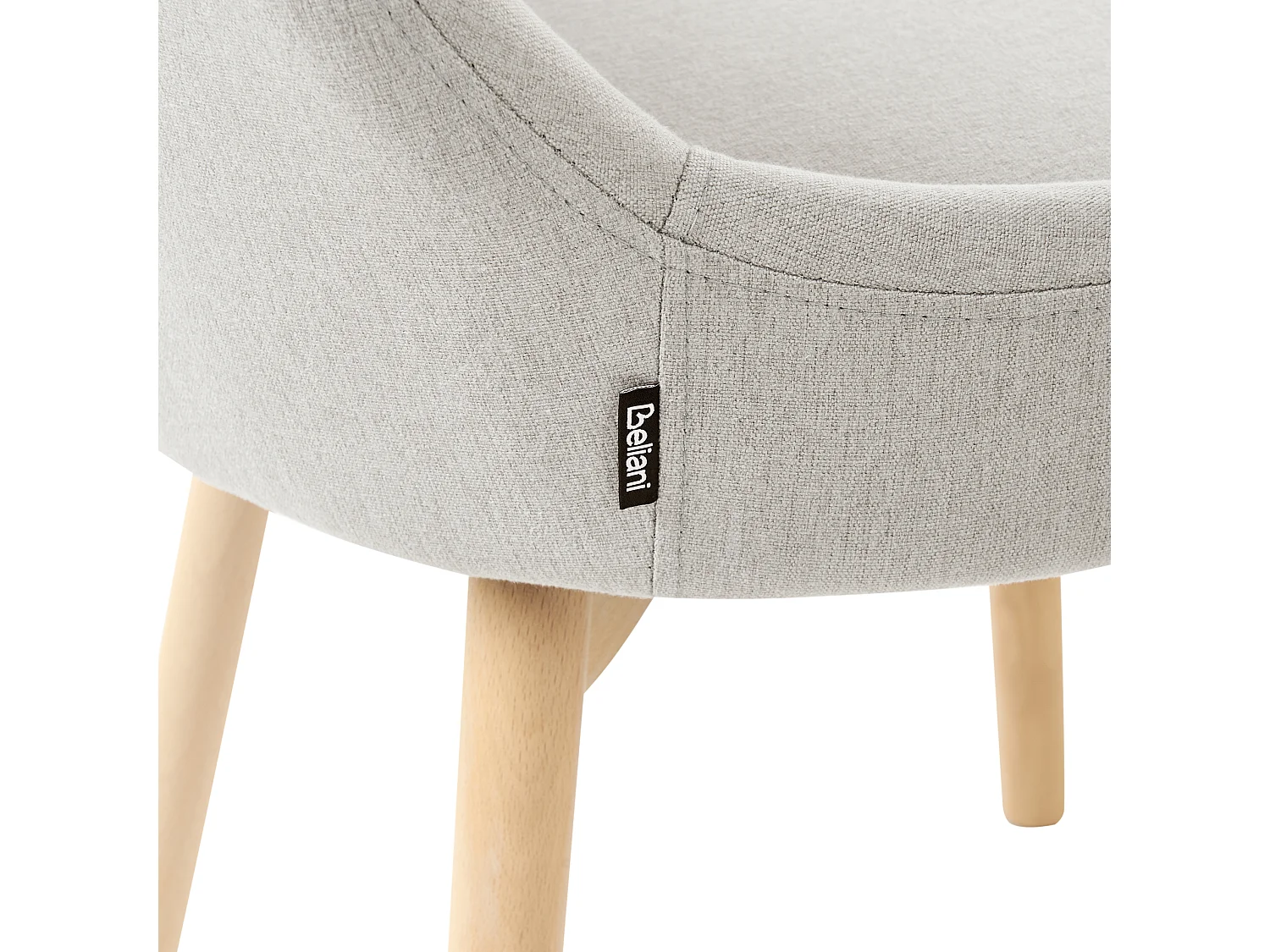 Set of 2 Dining Chairs MELFORT Fabric Light Grey