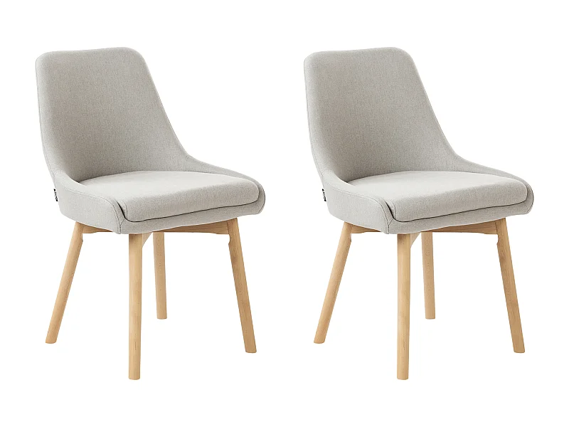Lot de 2 chaises de salle à manger MELFORT Gris clair