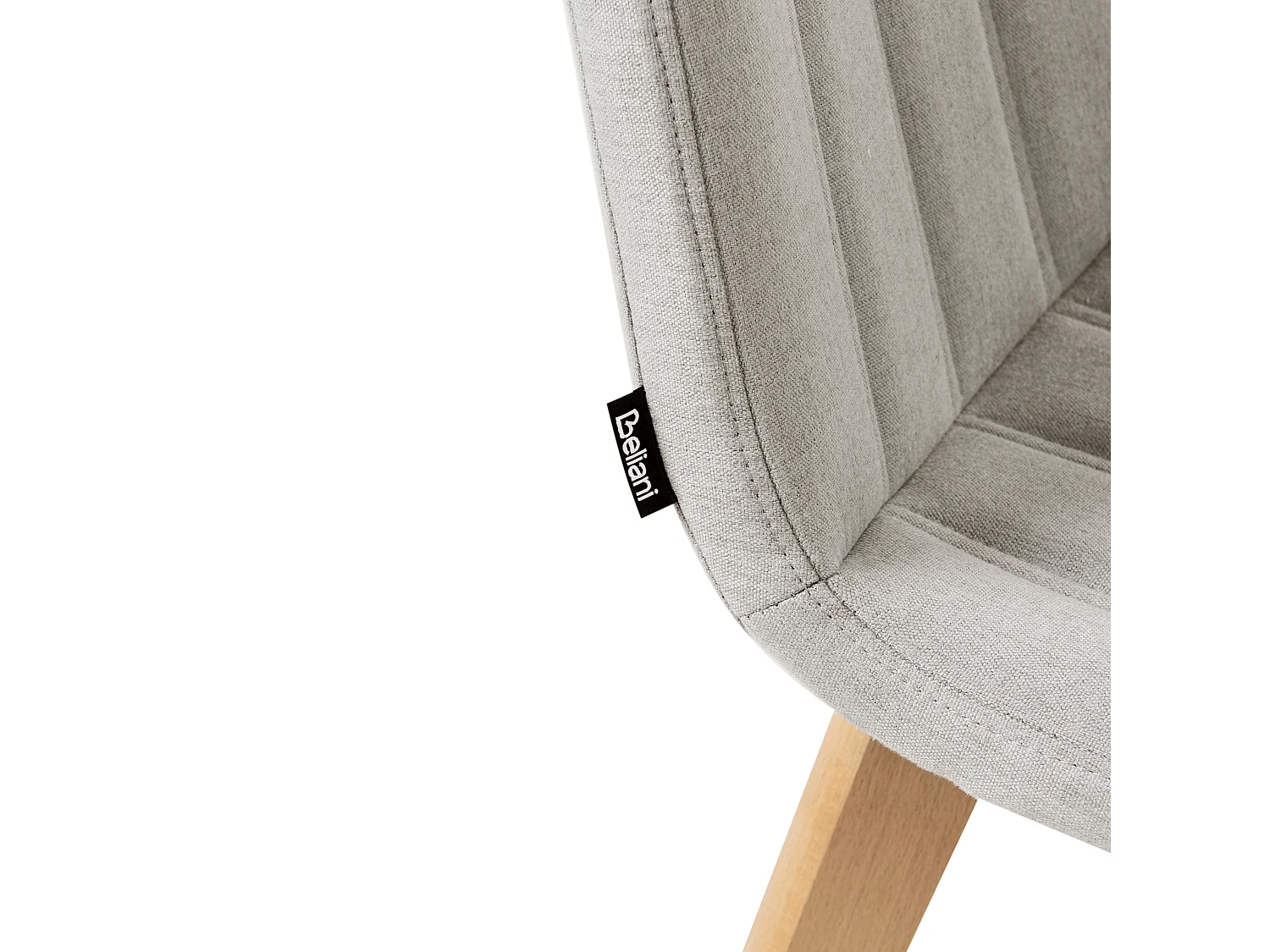 Lot de 2 chaises de salle à manger CALGARY Tissu Gris clair