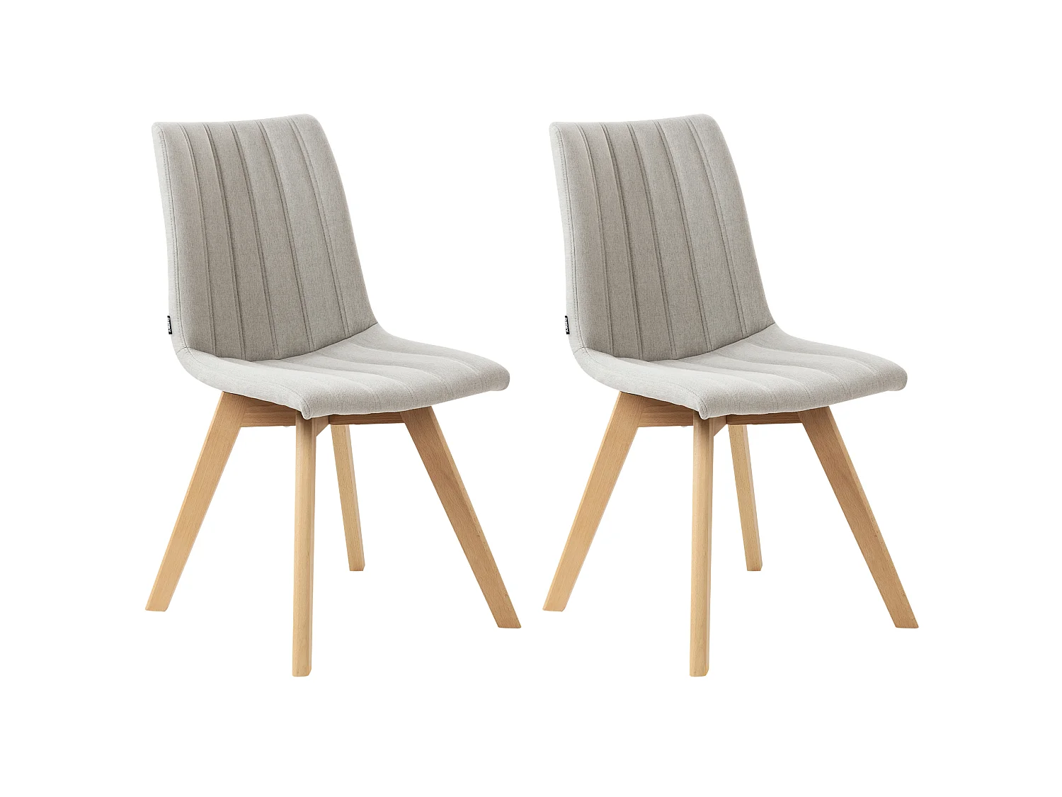 Lot de 2 chaises de salle à manger CALGARY Gris clair