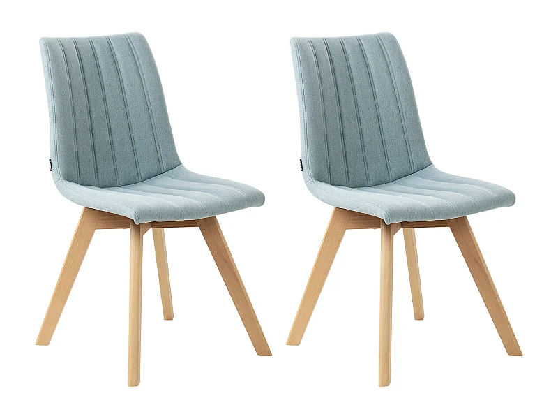 Lot de 2 chaises de salle à manger CALGARY Bleu clair