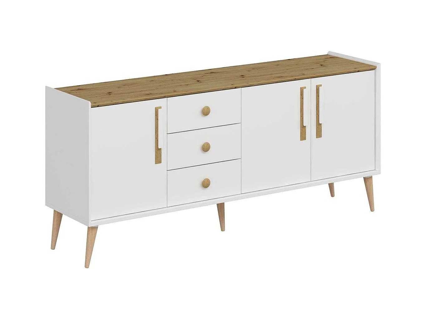 Buffet 3 portes et 3 tiroirs en aggloméré Mitra