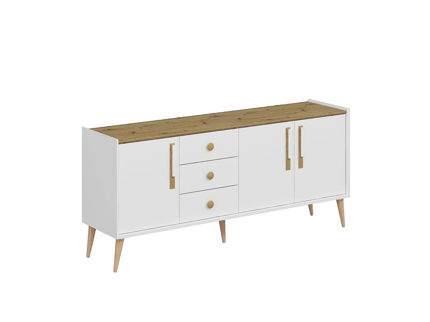 Buffet 3 portes et 3 tiroirs en aggloméré Mitra