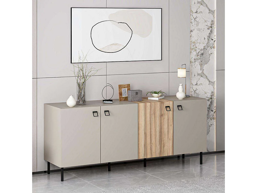 Buffet 4 portes en aggloméré Mila