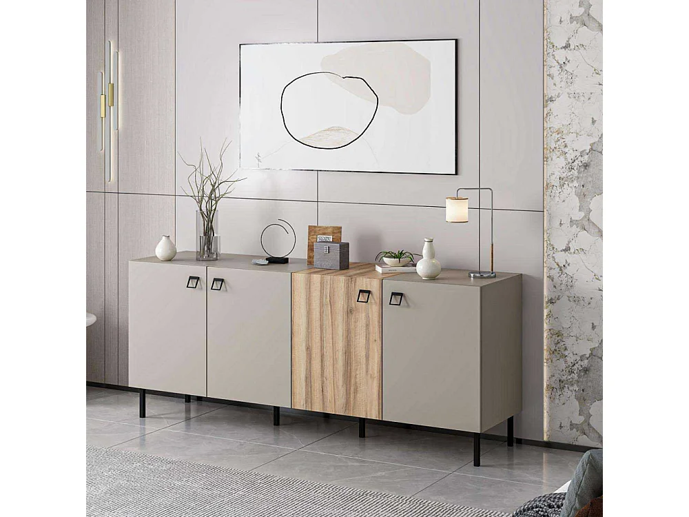 Buffet 4 portes en aggloméré Mila