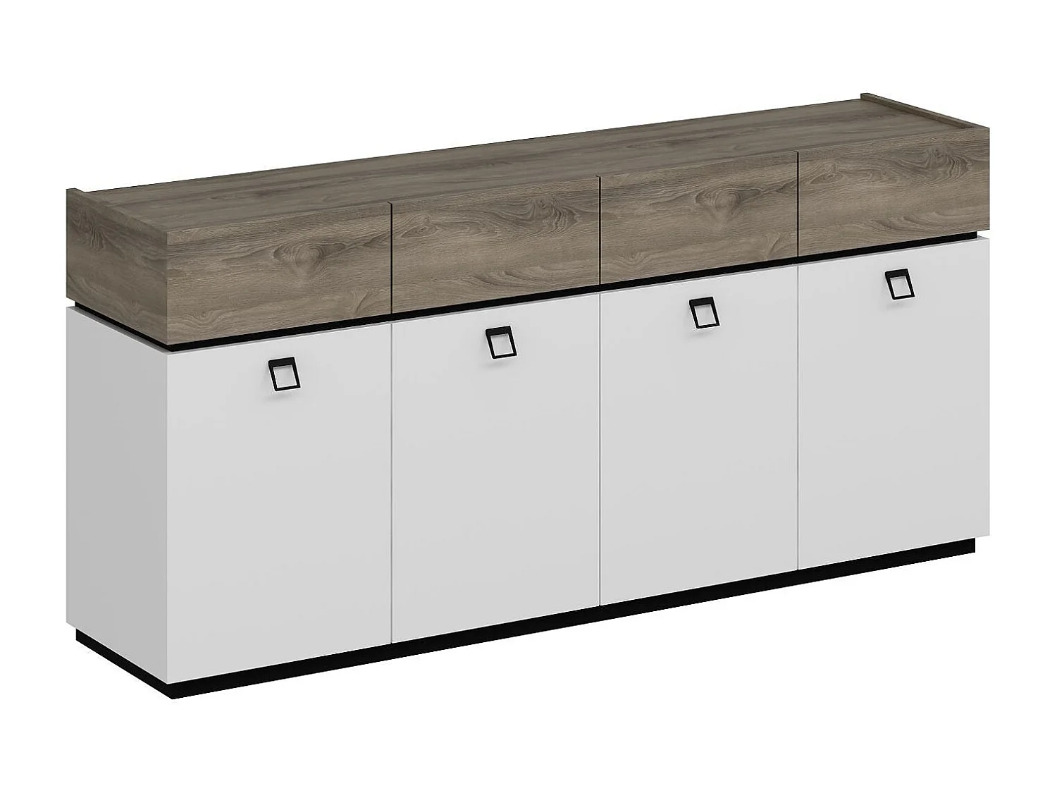 Buffet 4 portes 4 tiroirs en aggloméré Zara