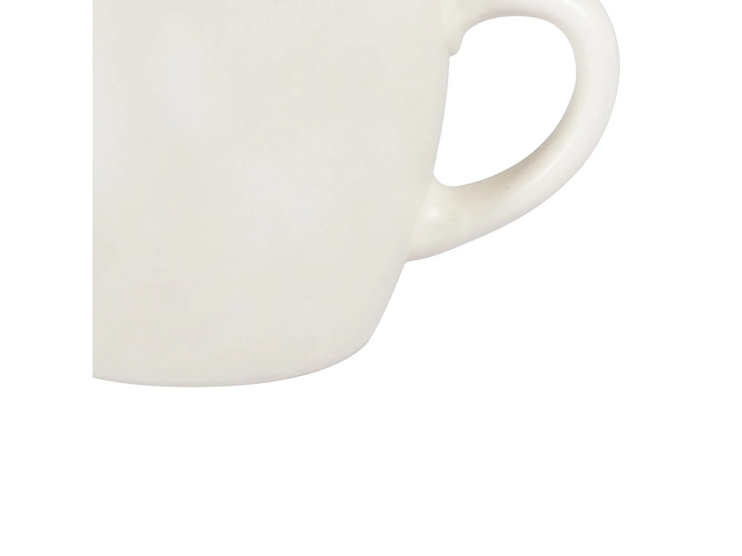 Zestaw 4 filiżanek ze spodkami CARAWAY Kamionka Złamana biel