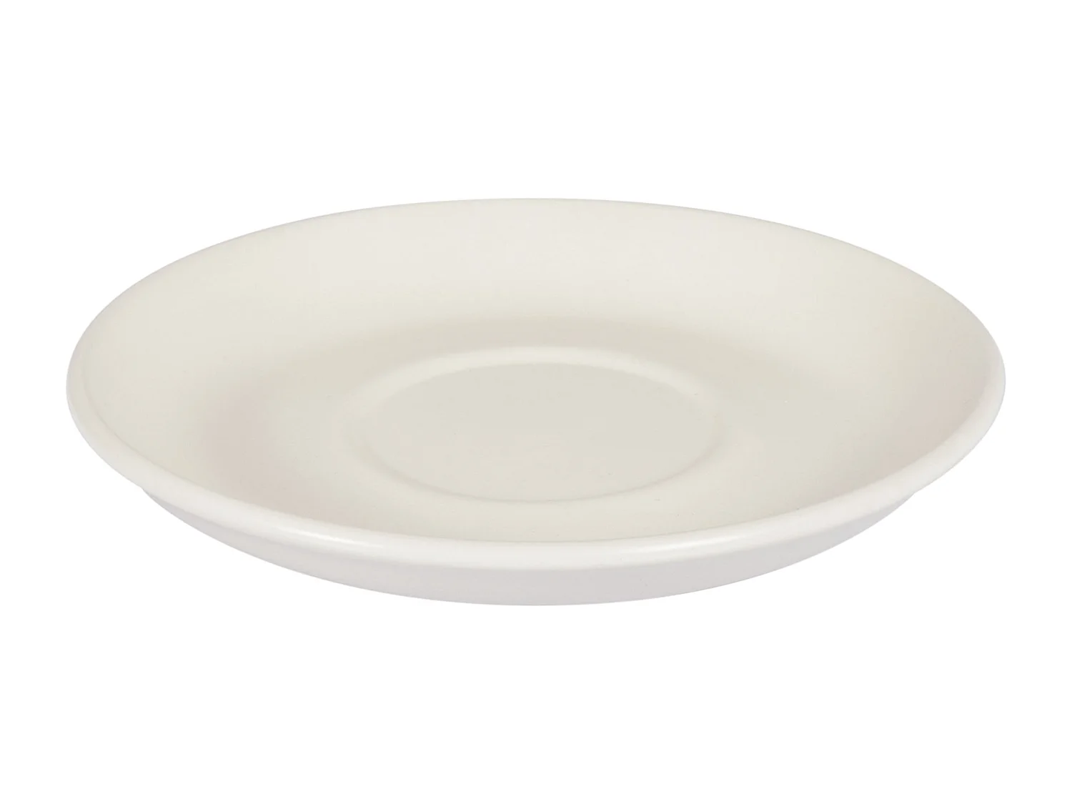 Set de 4 tasses avec soucoupes CARAWAY Grès Blanc cassé