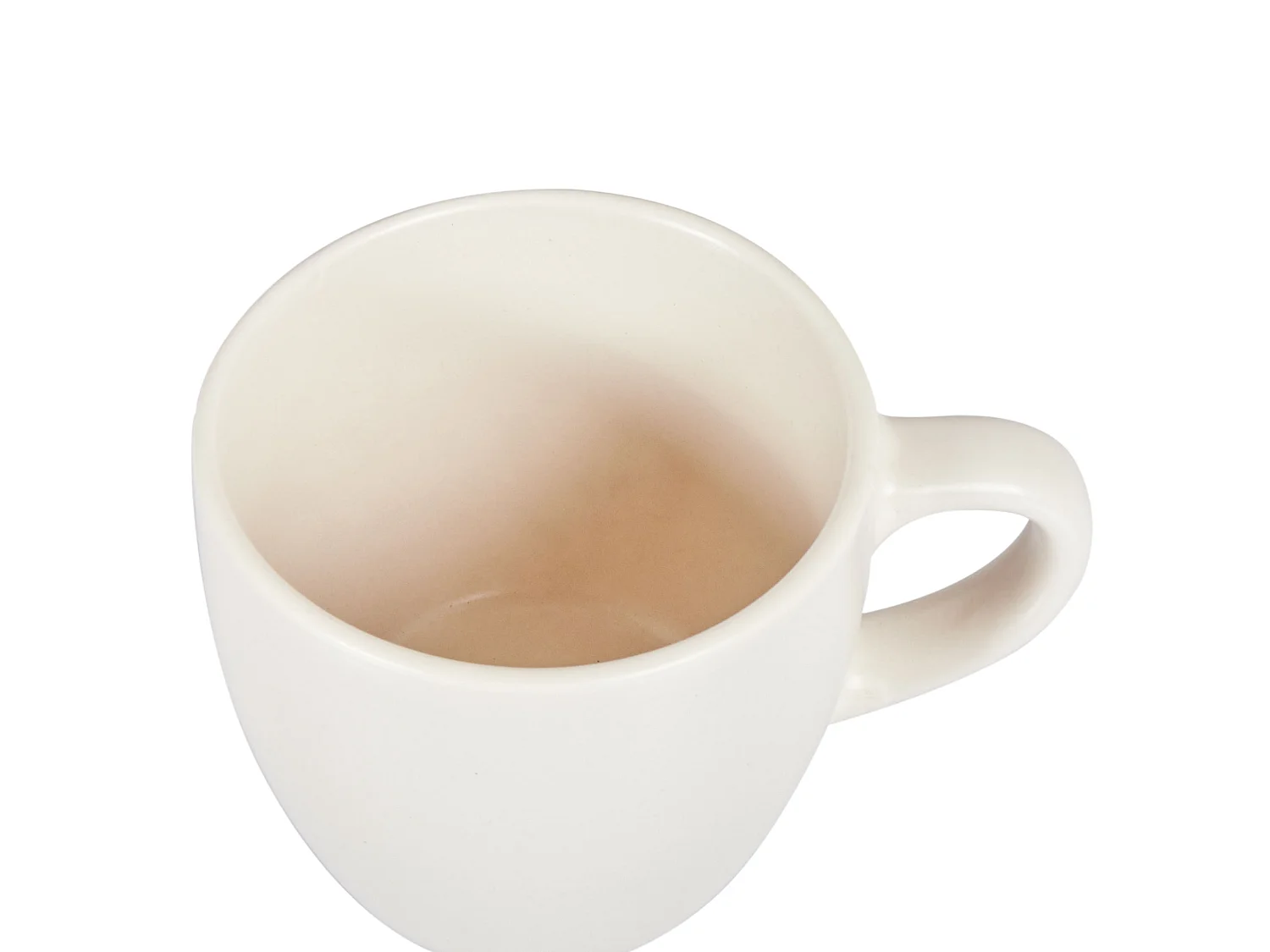 Set of 4 Cups with Saucers CARAWAY Stoneware Off-White