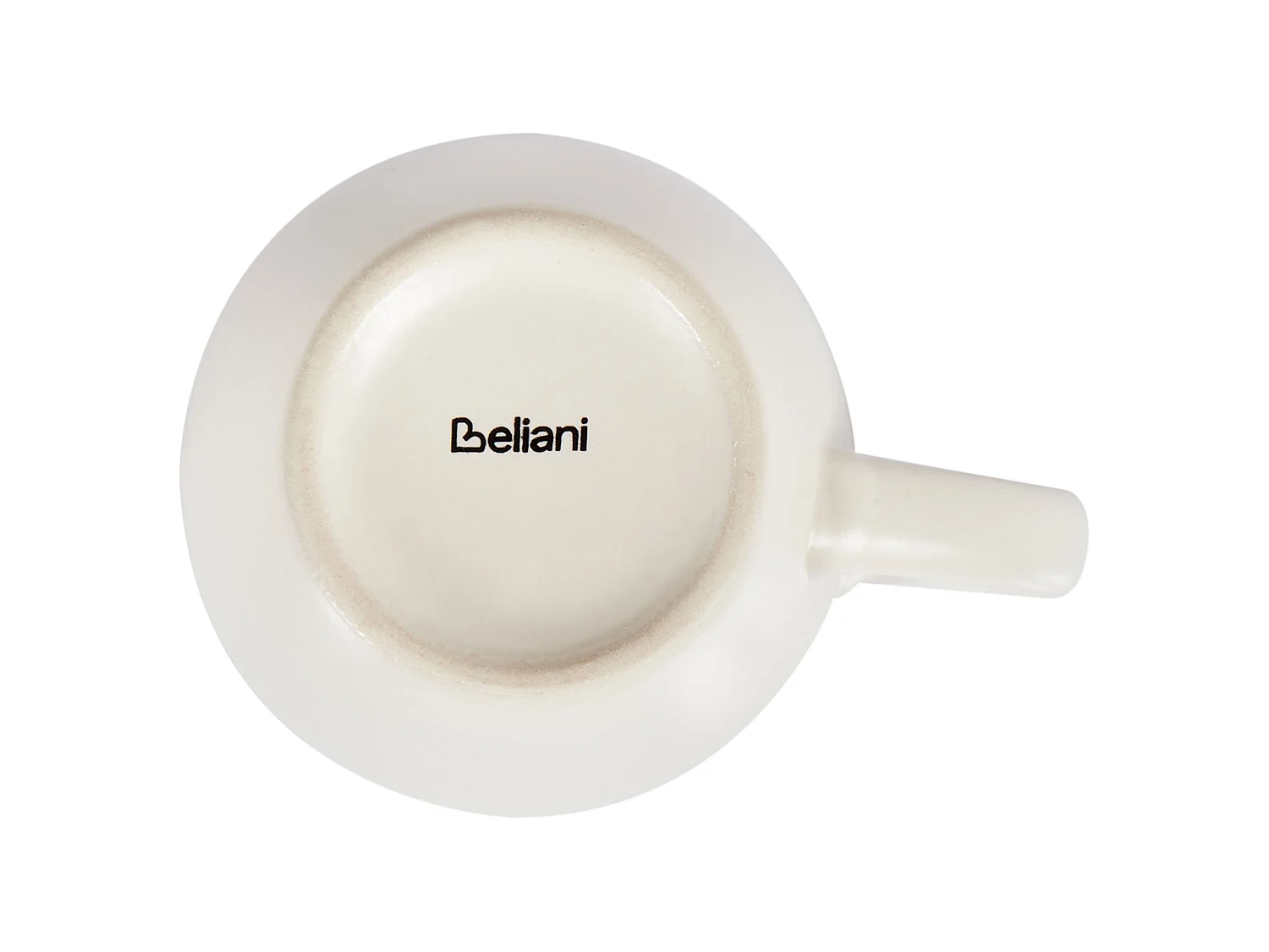 Set of 4 Cups with Saucers CARAWAY Stoneware Off-White