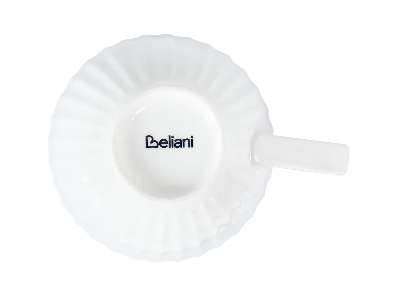 Tassen 4er Set mit Untertellern COWSLIP Porzellan Weiss