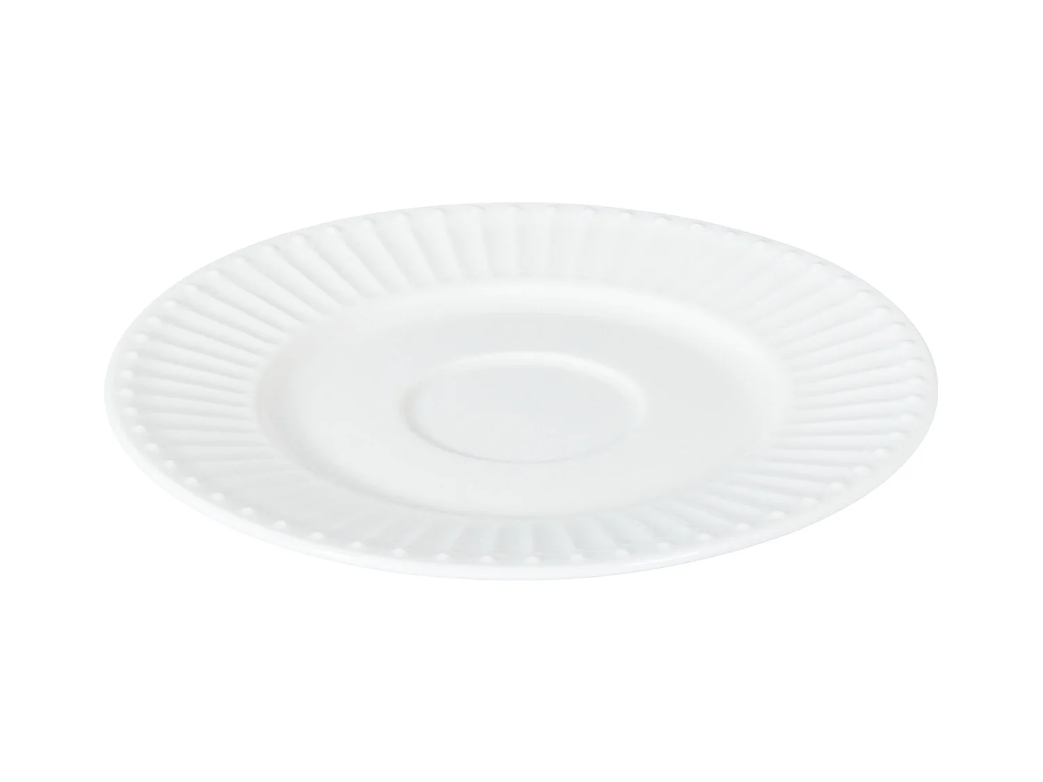 Tassen 4er Set mit Untertellern COWSLIP Porzellan Weiss