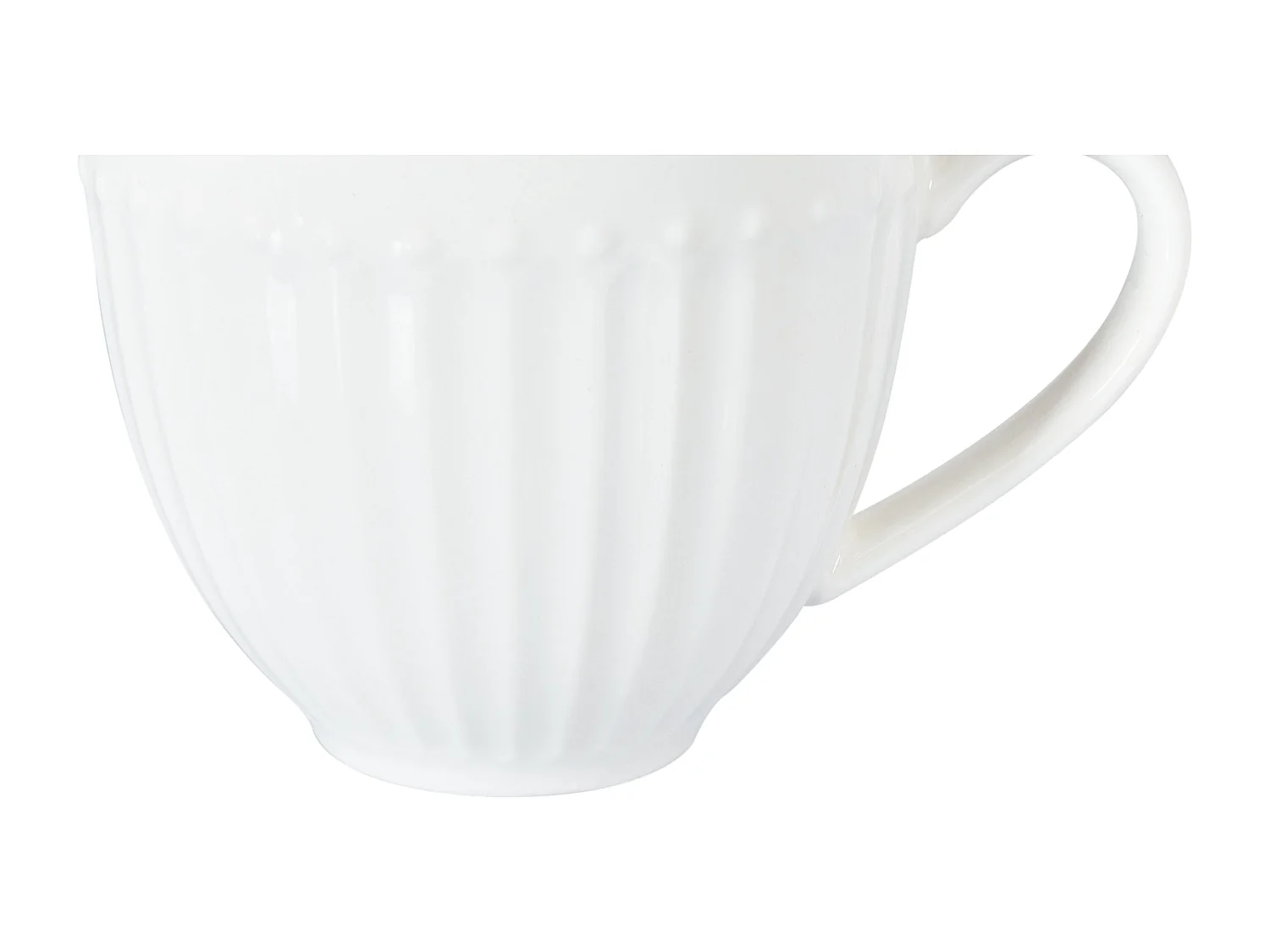 Set de 4 tasses avec soucoupes COWSLIP Porcelaine Blanc