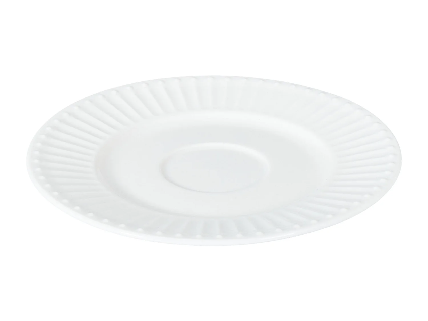 Set de 4 tasses avec soucoupes COWSLIP Porcelaine Blanc