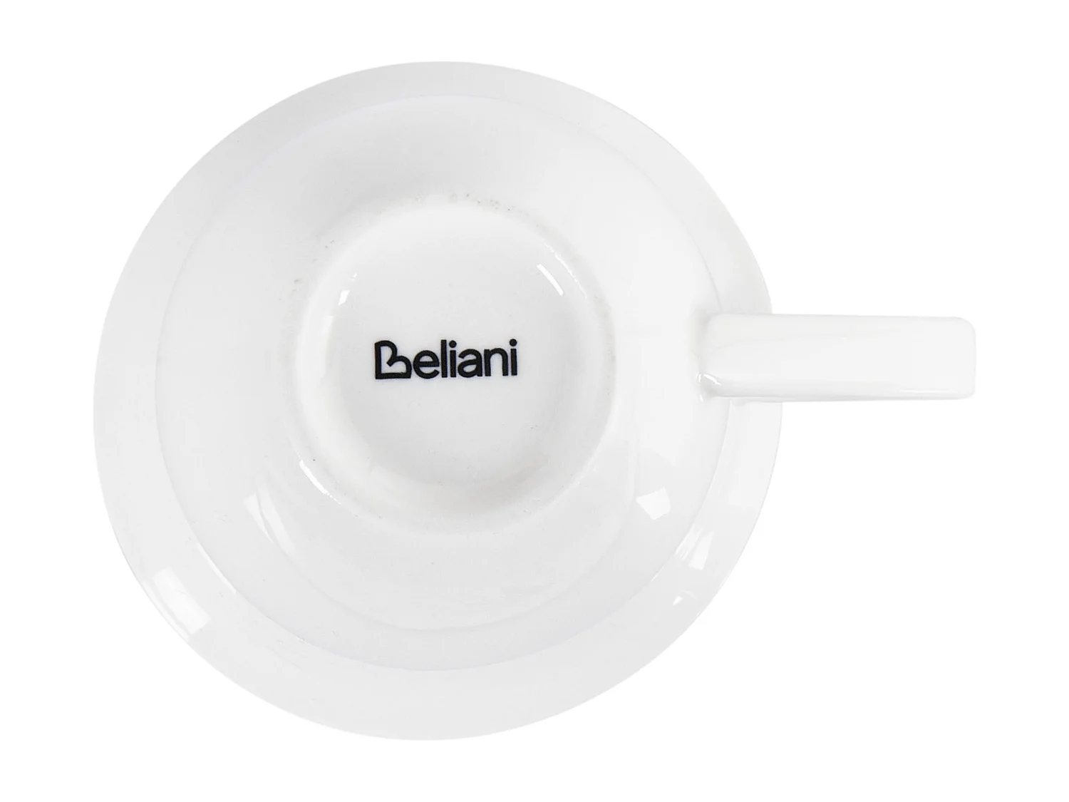 Set di 4 tazze con piattini ELDERBERRY Porcellana Bianco