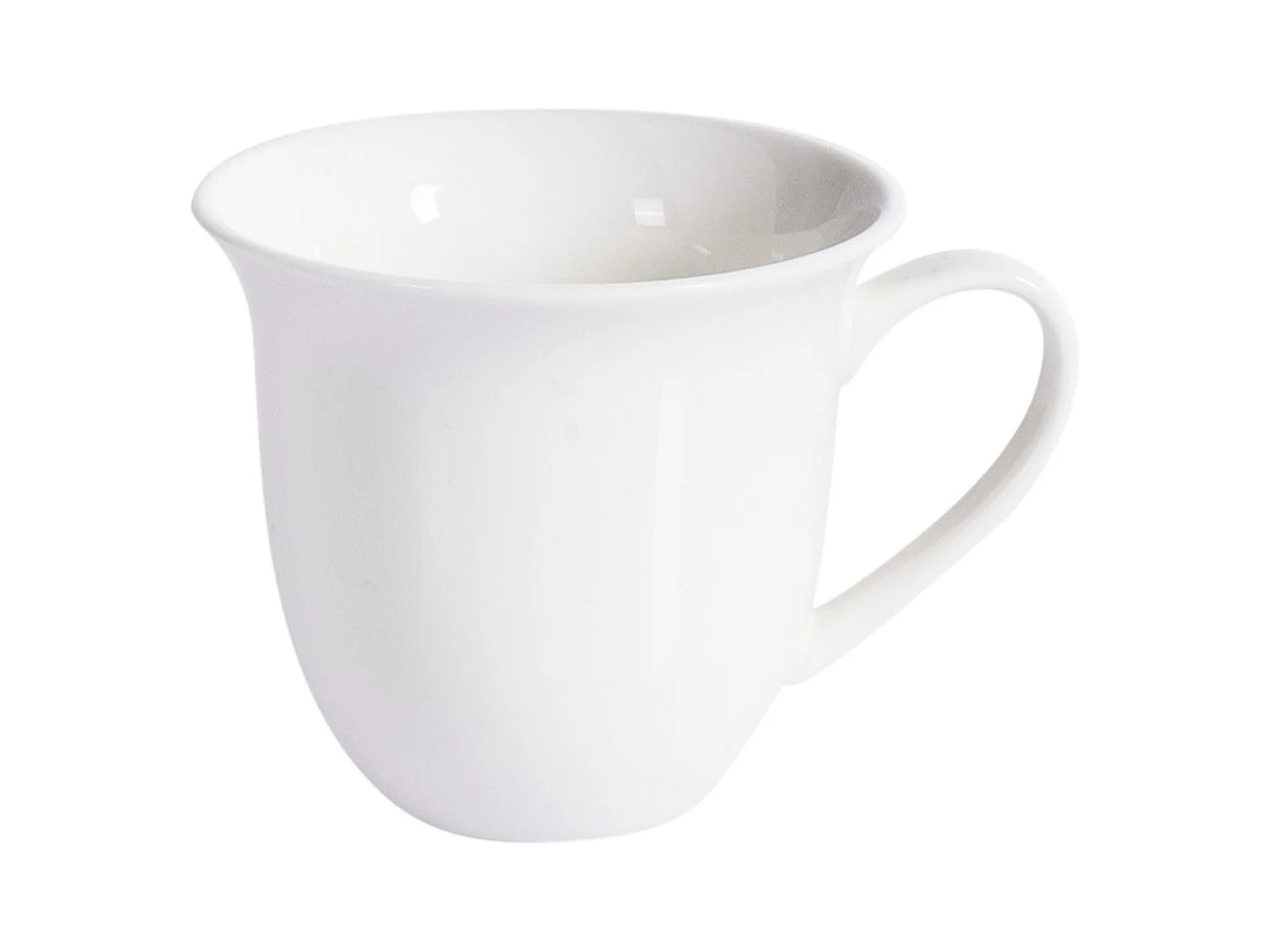 Tassen 4er Set mit Untertellern ELDERBERRY Porzellan Weiss