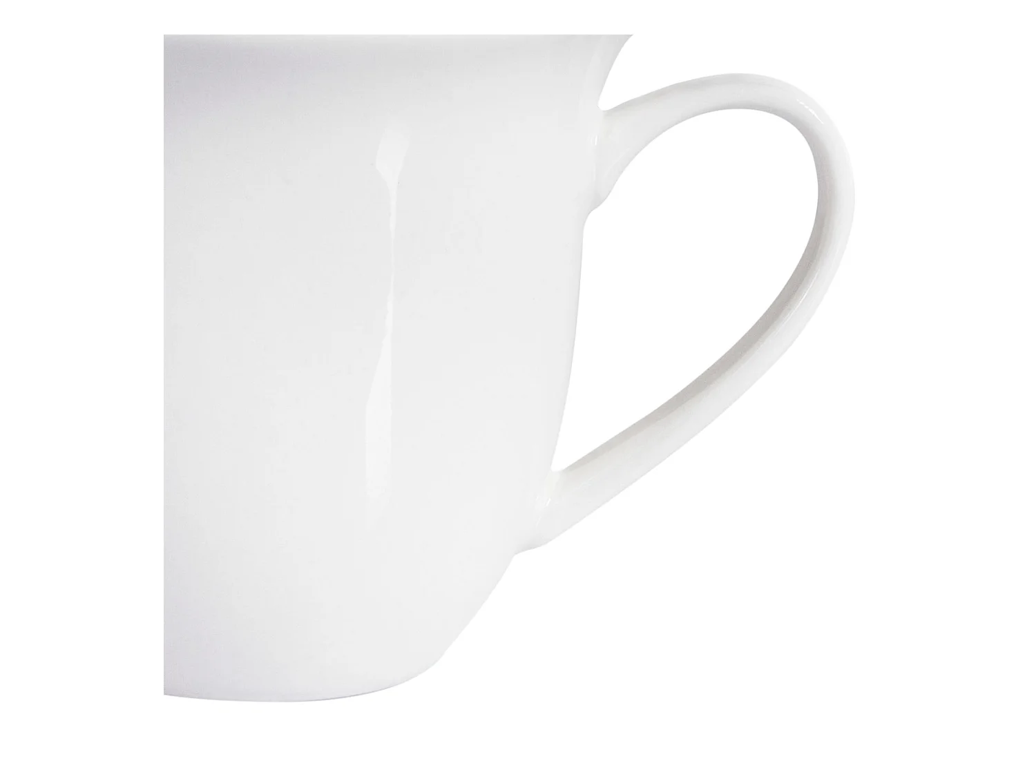 Tassen 4er Set mit Untertellern ELDERBERRY Porzellan Weiss