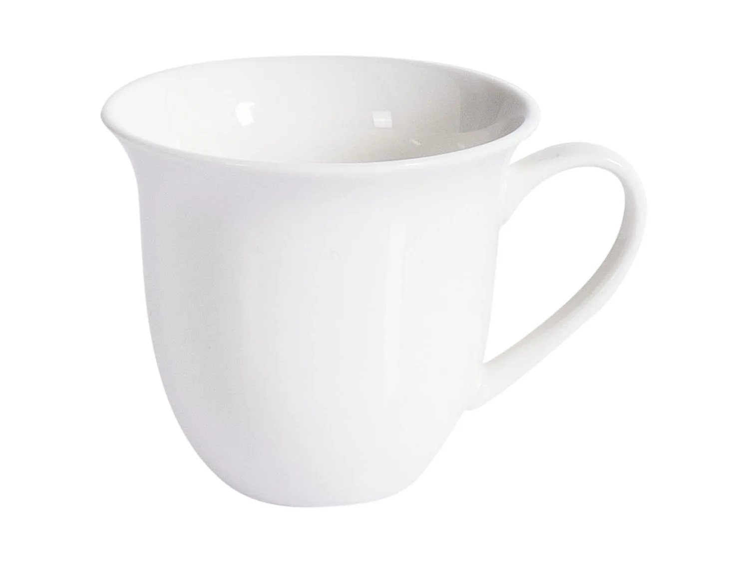 Set of 4 Cups with Saucers ELDERBERRY Porcelain White
