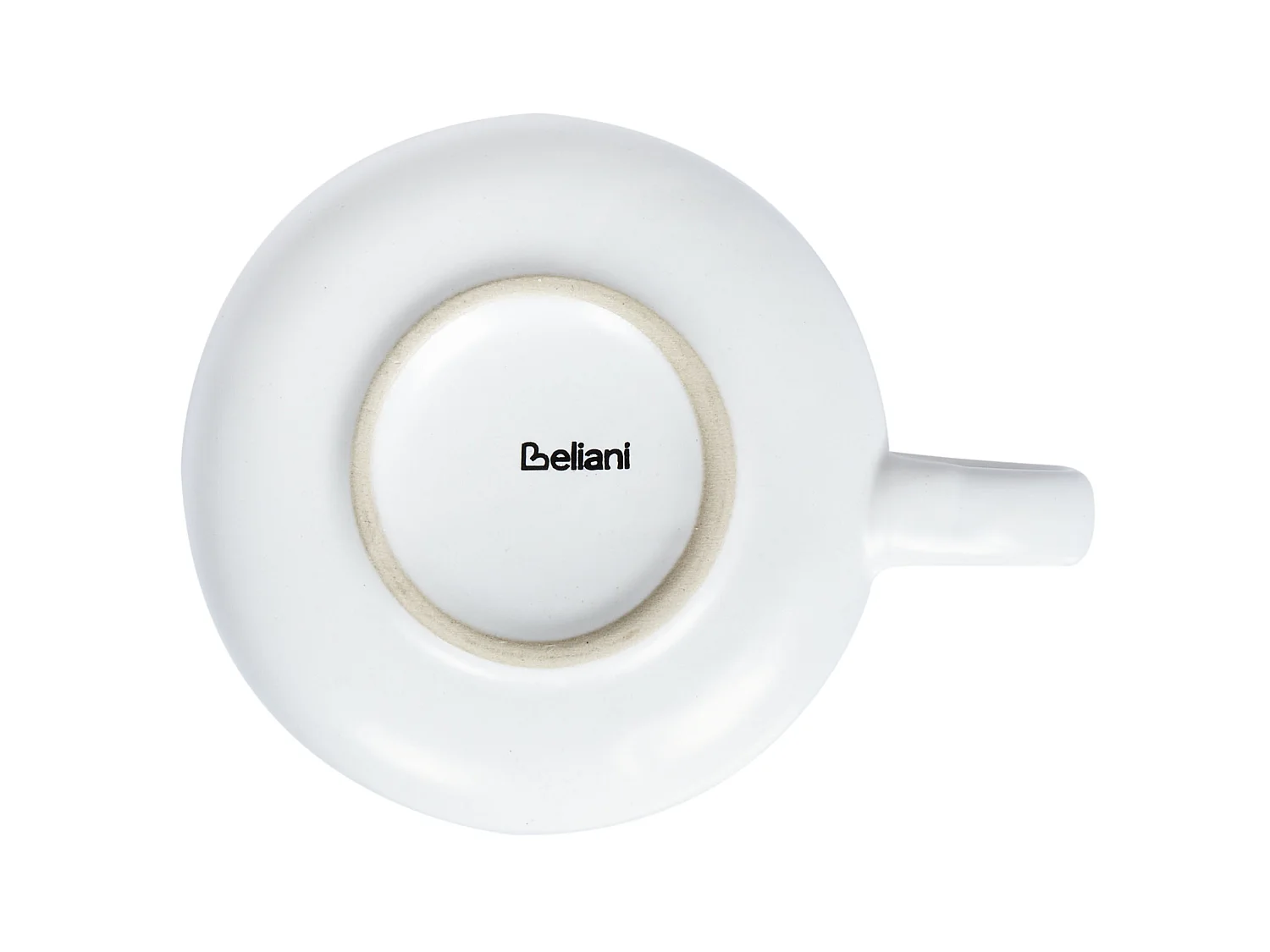 Set of 4 Cups with Saucers SESAME Stoneware Off-White