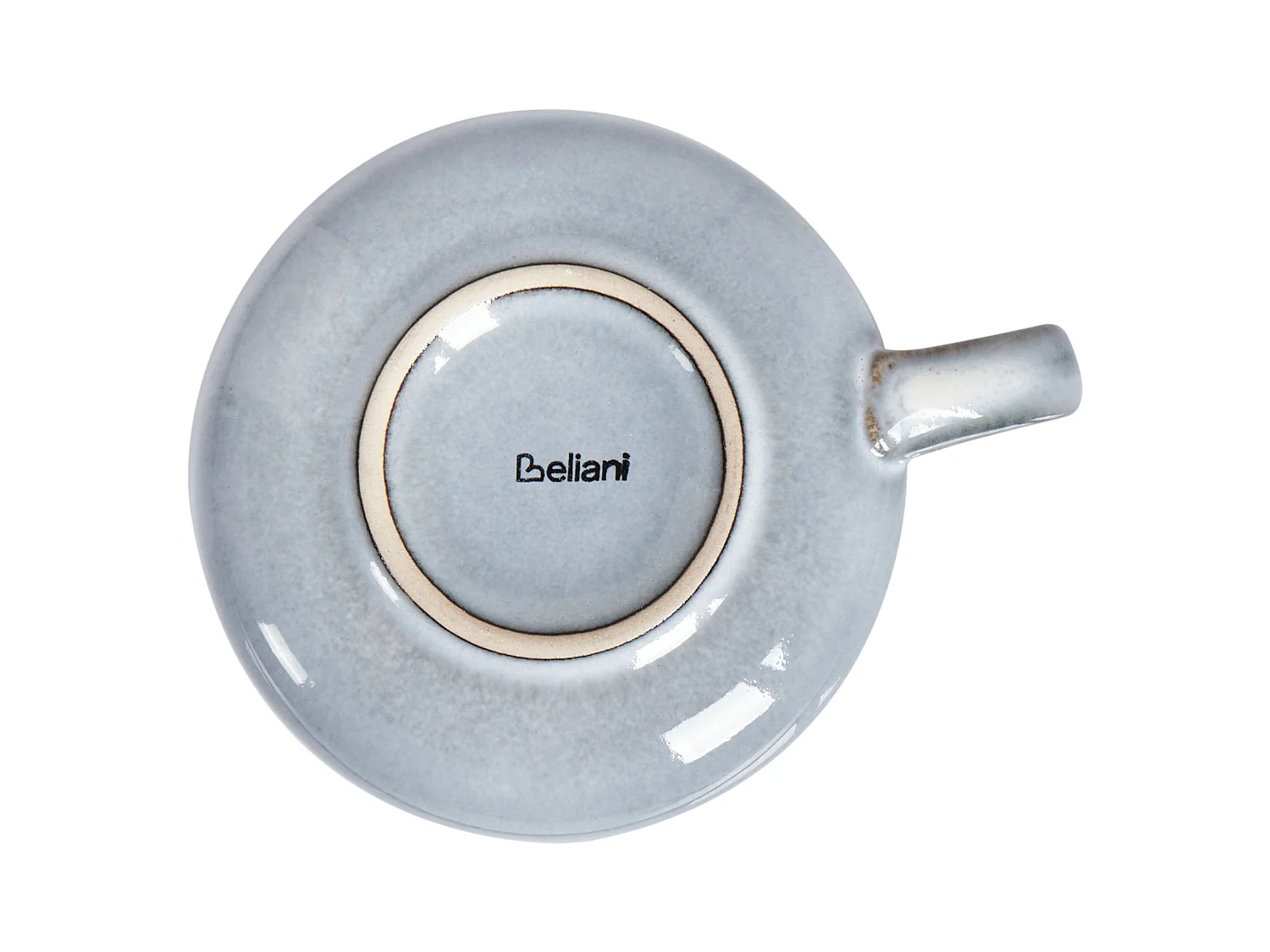 Zestaw 4 filiżanek ze spodkami JUNIPER Kamionka Błękitny