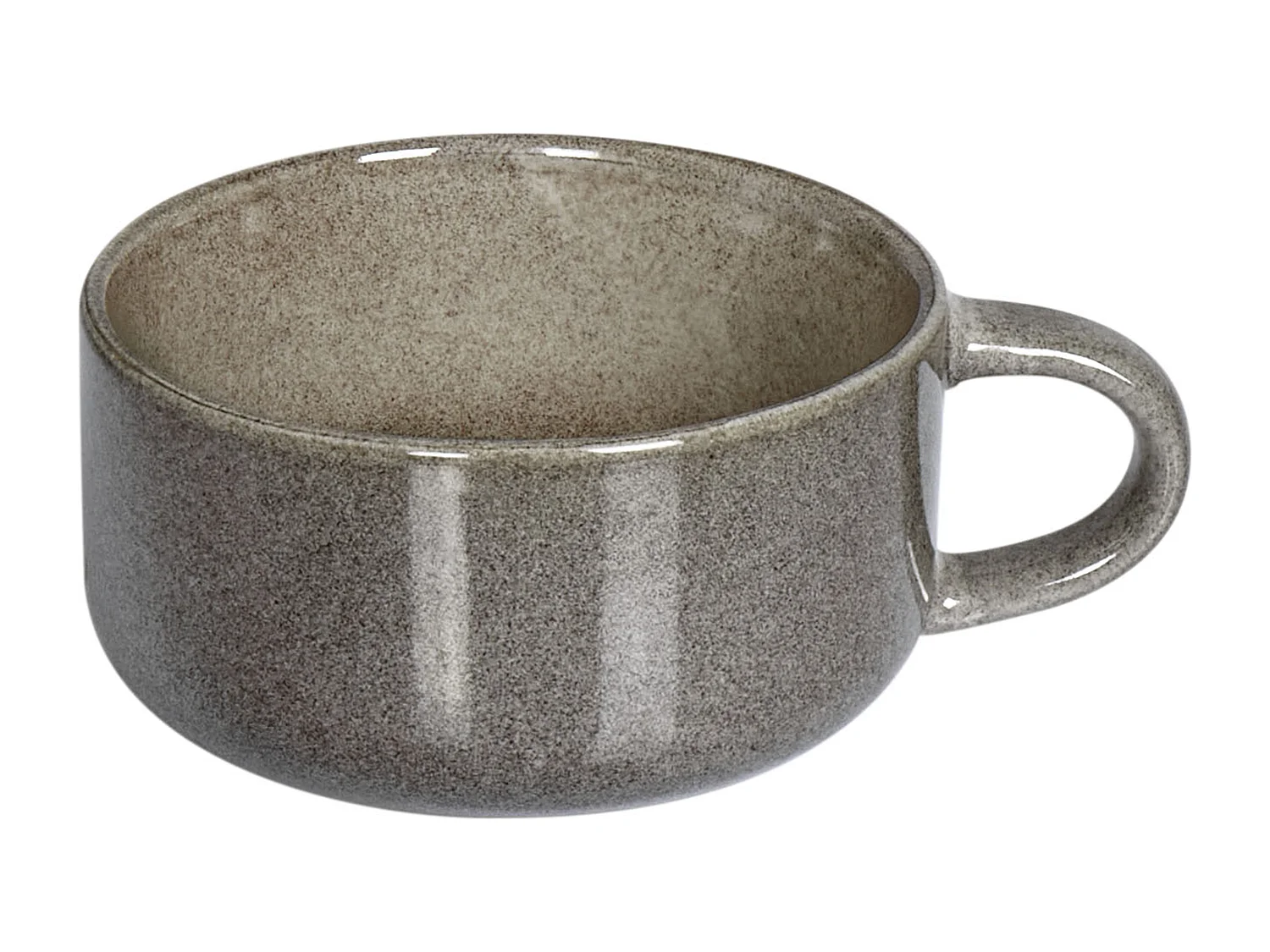 Set van 4 kopjes met schotels COSTMARY Steengoed Grijs