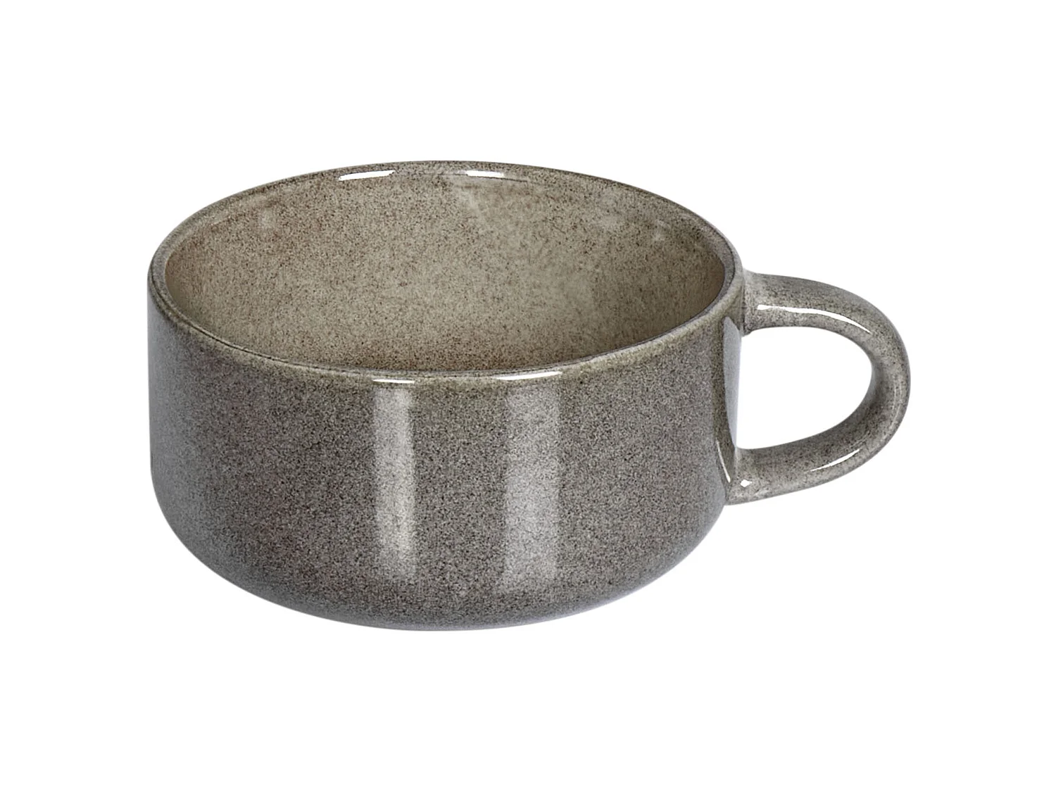 Set di 4 tazze con piattini COSTMARY Gres porcellanato Grigio