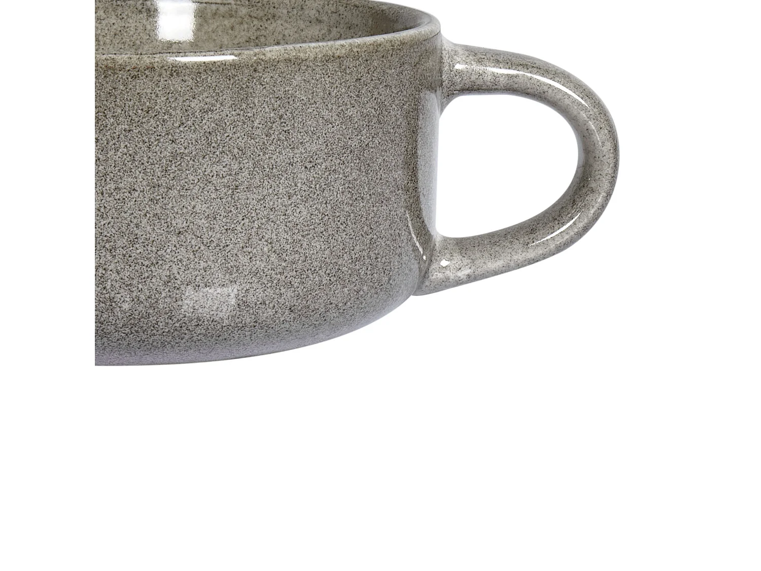Set di 4 tazze con piattini COSTMARY Gres porcellanato Grigio