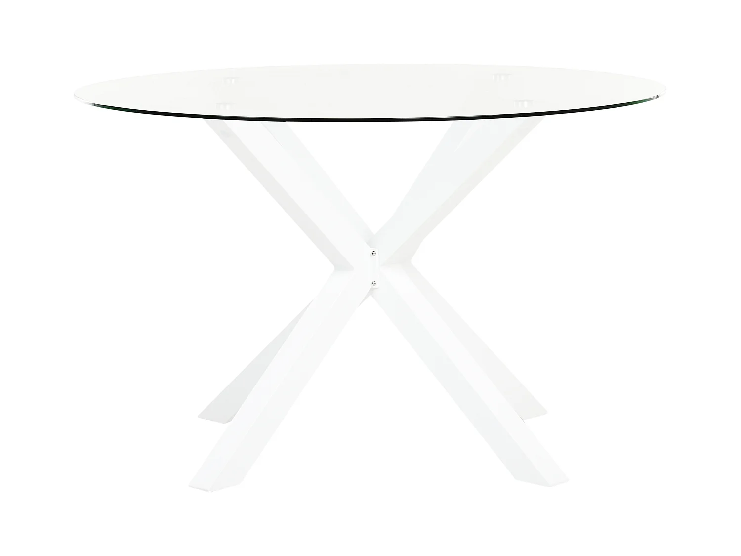 Table de salle à manger de jardin MALETTO 120 cm 120 cm Verre Blanc