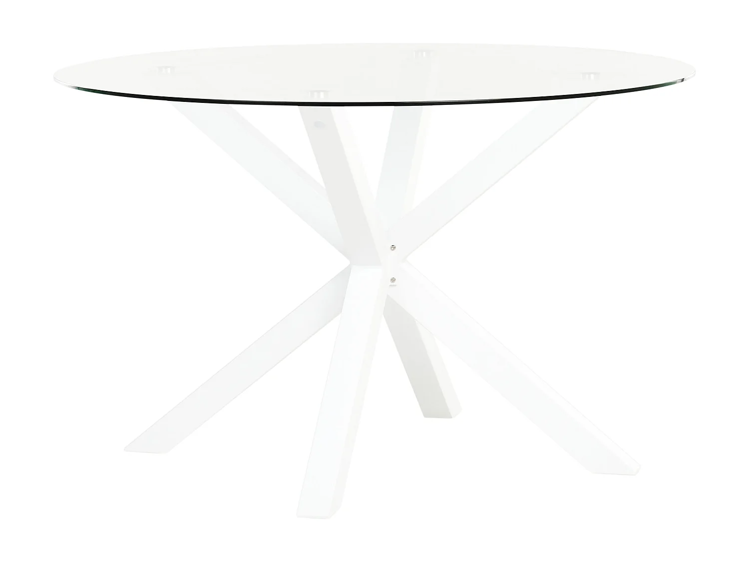 Table de salle à manger de jardin MALETTO 120 cm 120 cm Verre Blanc