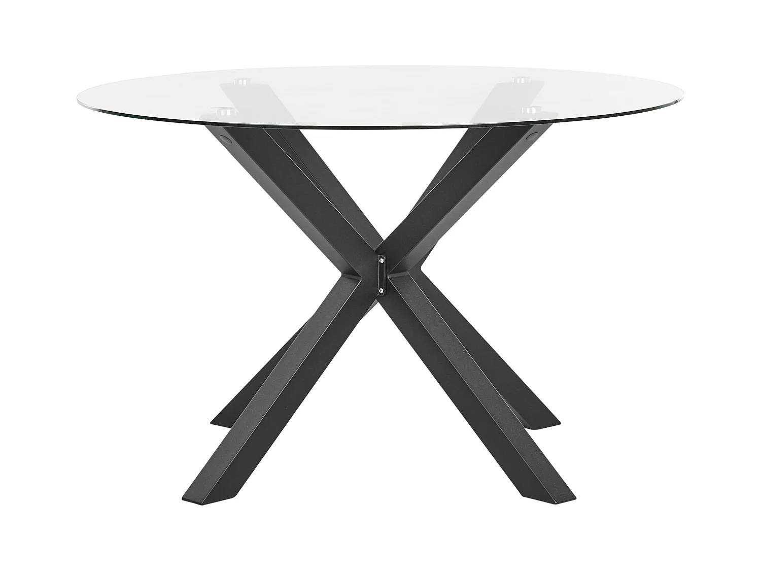 Table de salle à manger de jardin MALETTO 120 cm 120 cm Verre Noir