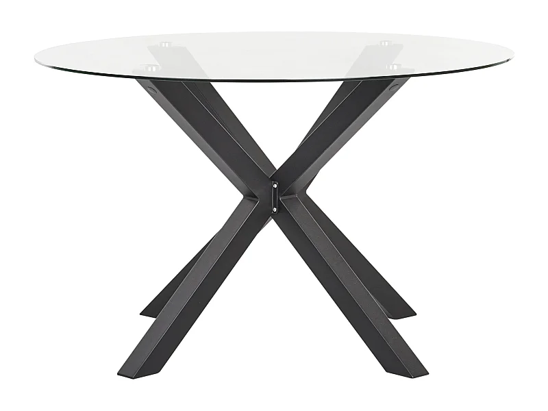Tavolo da pranzo da giardino MALETTO 120 cm 120 cm Vetro Nero