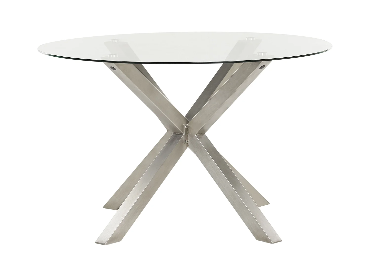 Table de salle à manger de jardin MALETTO 120 cm 120 cm Verre Argenté