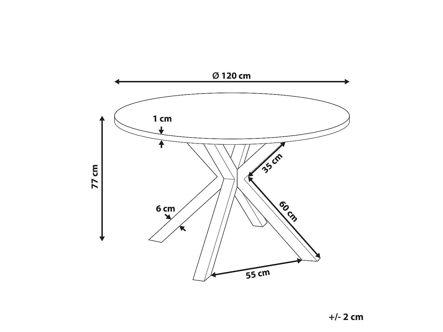 Garden Dining Table MALETTO 120 cm 120 cm Glass Silver