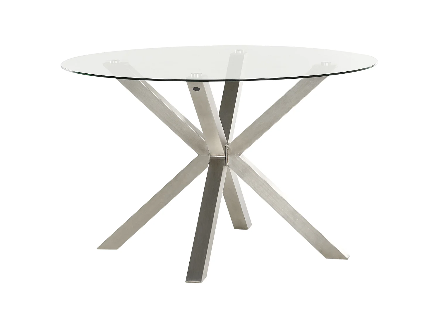 Table de salle à manger de jardin MALETTO 120 cm 120 cm Verre Argenté