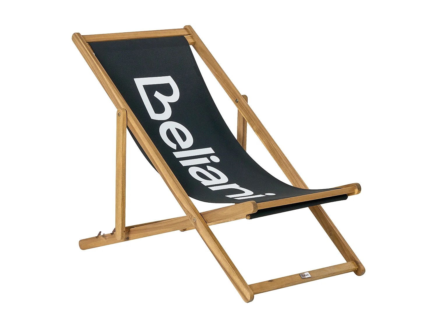 Sedia a sdraio pieghevole ANZIO Legno d'acacia Nero