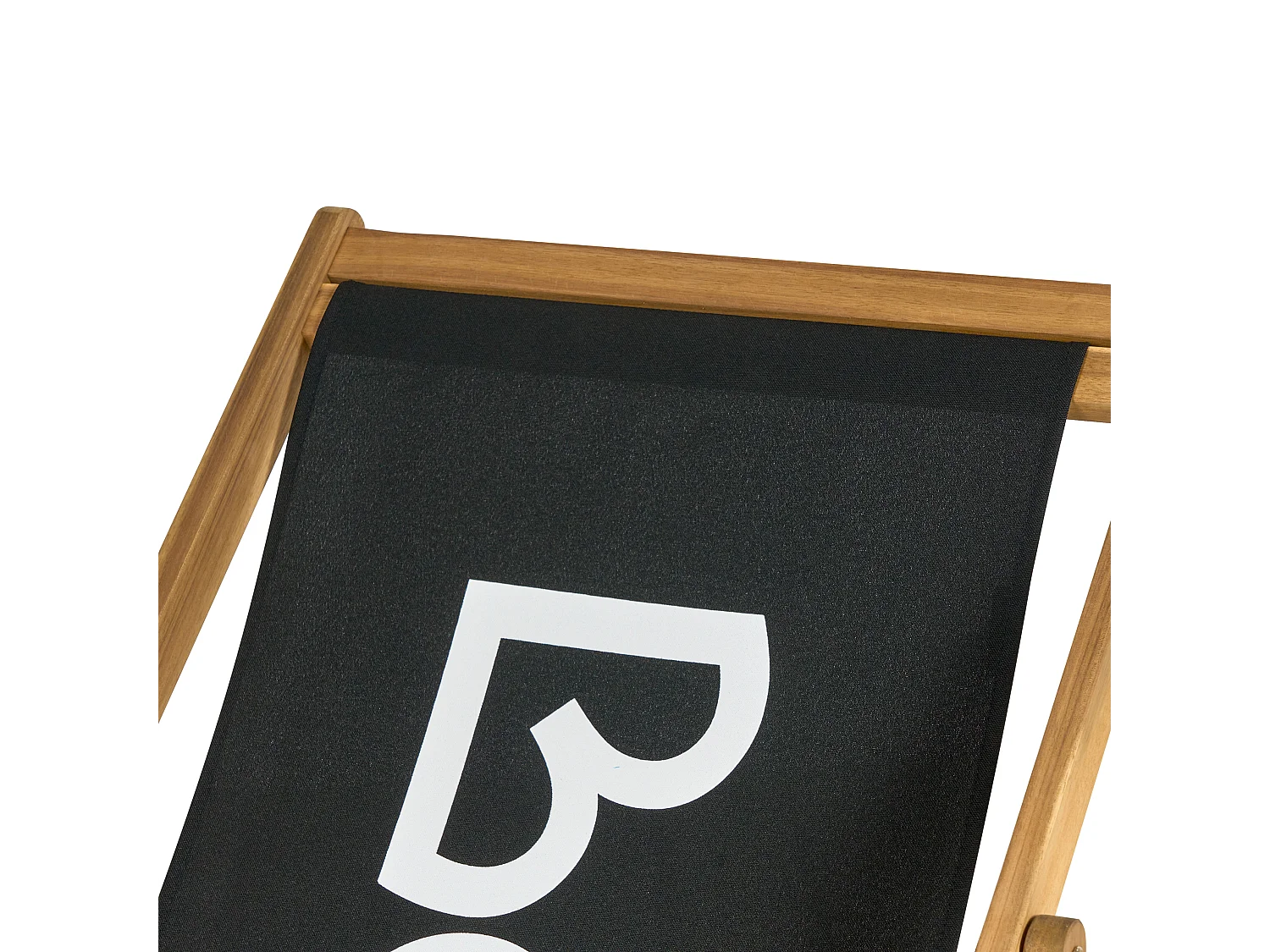 Sedia a sdraio pieghevole ANZIO Legno d'acacia Nero