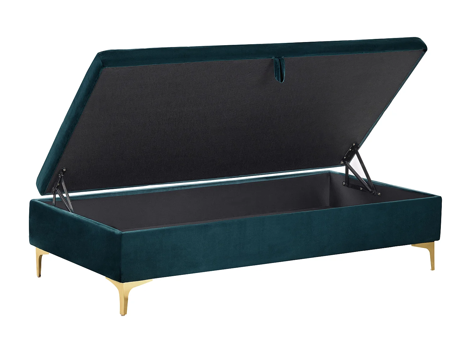 Ottomano contenitore ABERDEEN Velluto Foglia di tè