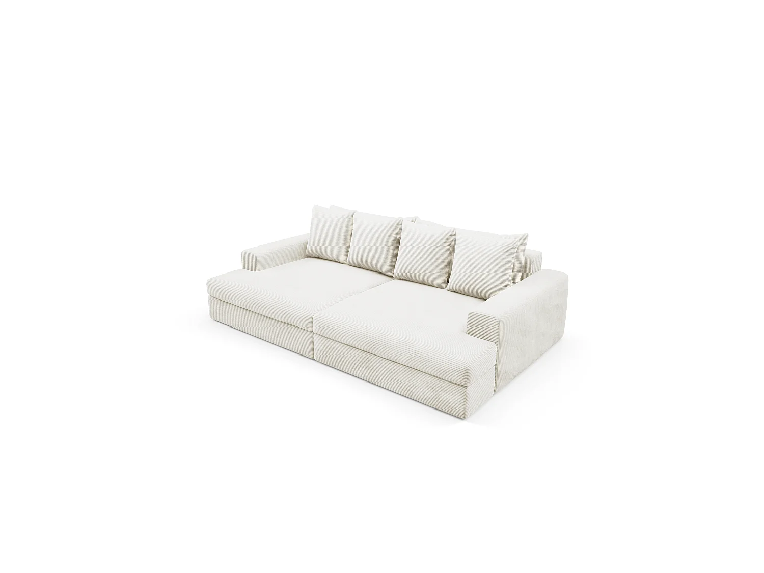 4-Sitzer-Sofa mit tiefem Sitzkomfort Cord CALDO beige