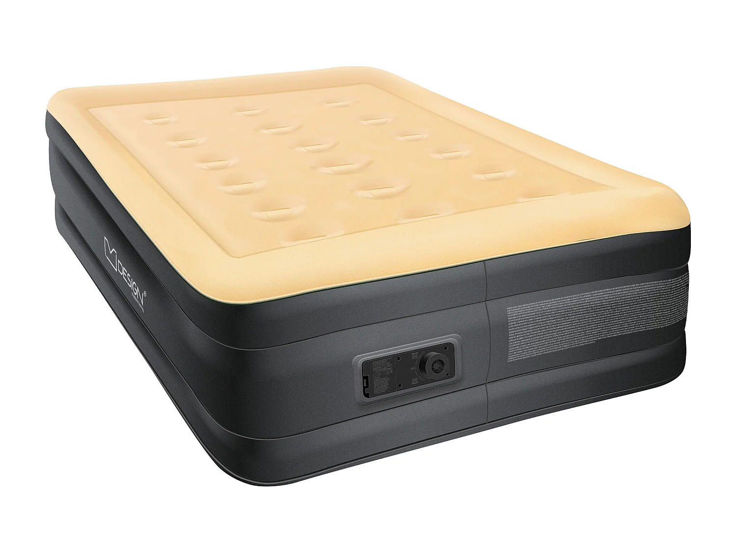 Matelas gonflable 1 personne avec pompe électrique intégrée 196x97x47 cm beige