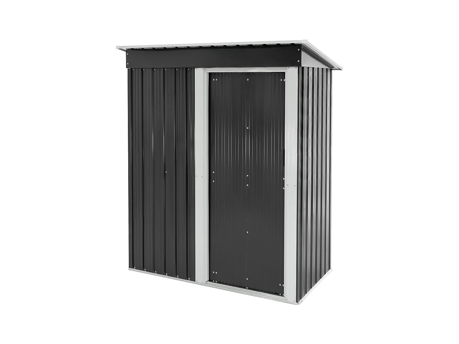 Abri de jardin serre cabane à outils stockage remise rangement vélos gris/blanc