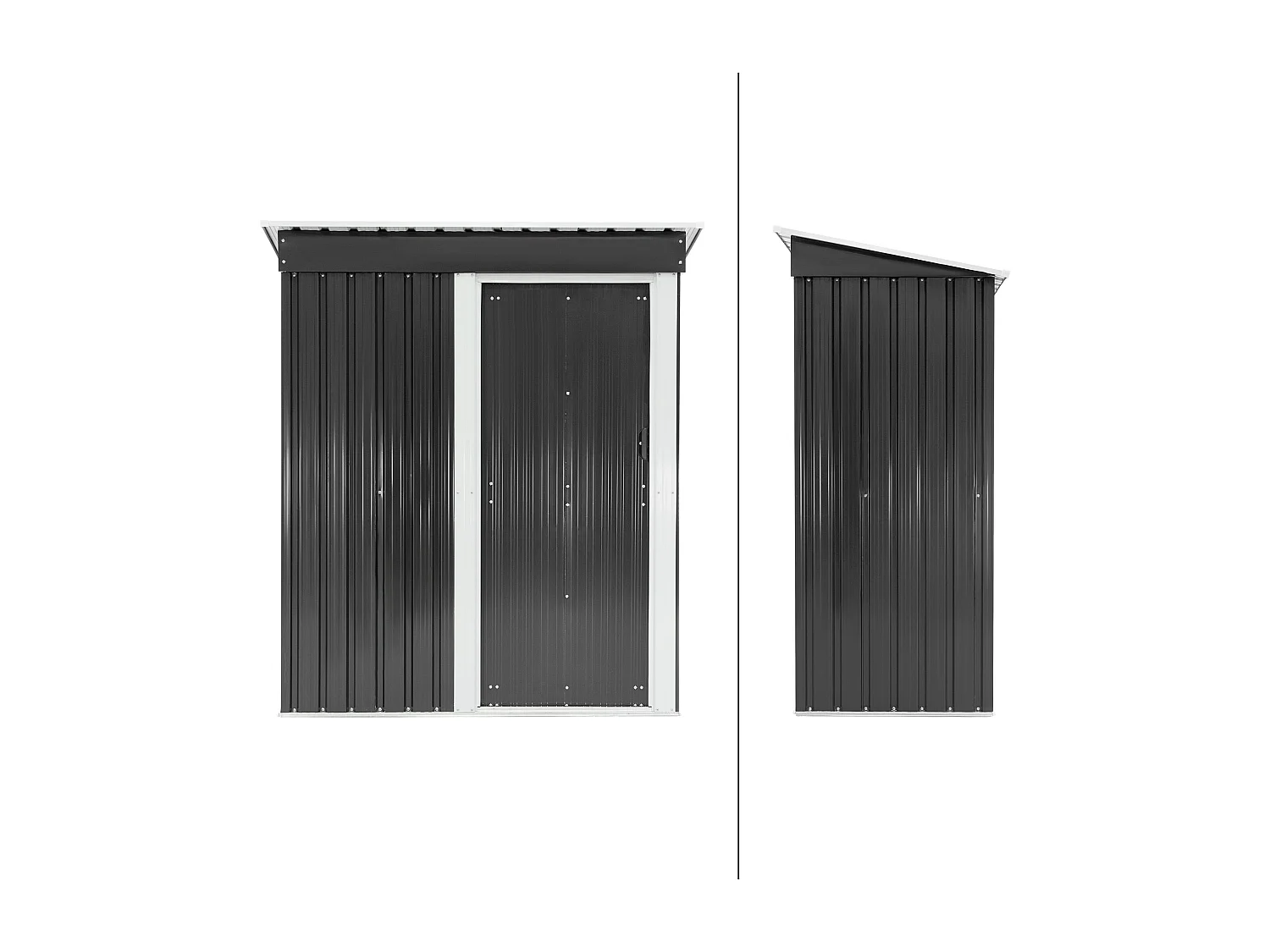 Abri de jardin serre cabane à outils stockage remise rangement vélos gris/blanc