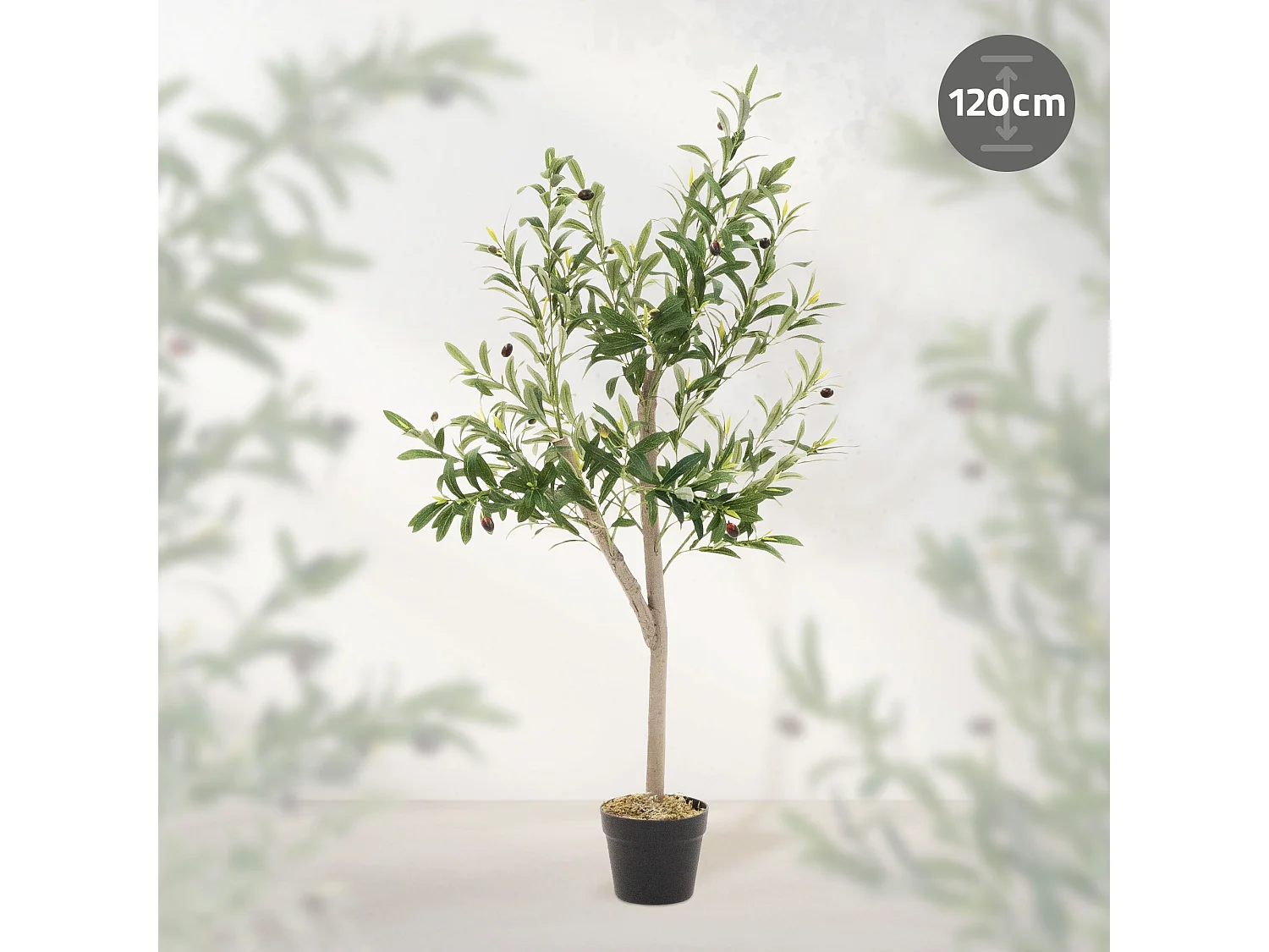 Olivier artificiel Plantes artificielles Arbre artificiel en pot 120 cm