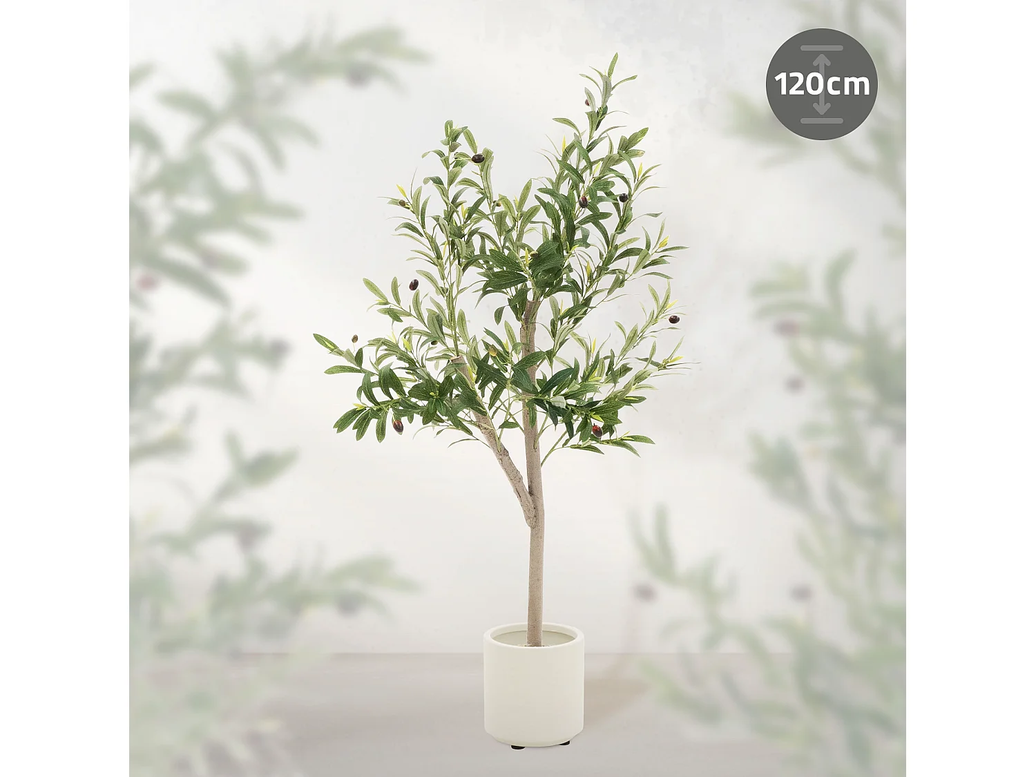 Olivier artificiel Plantes artificielles Arbre artificiel en pot 120 cm