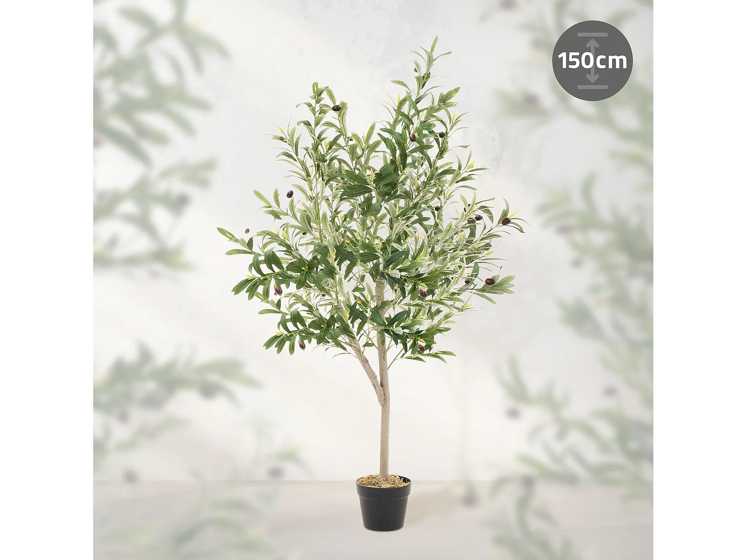 Olivier artificiel Plantes artificielles Arbre artificiel en pot 150 cm