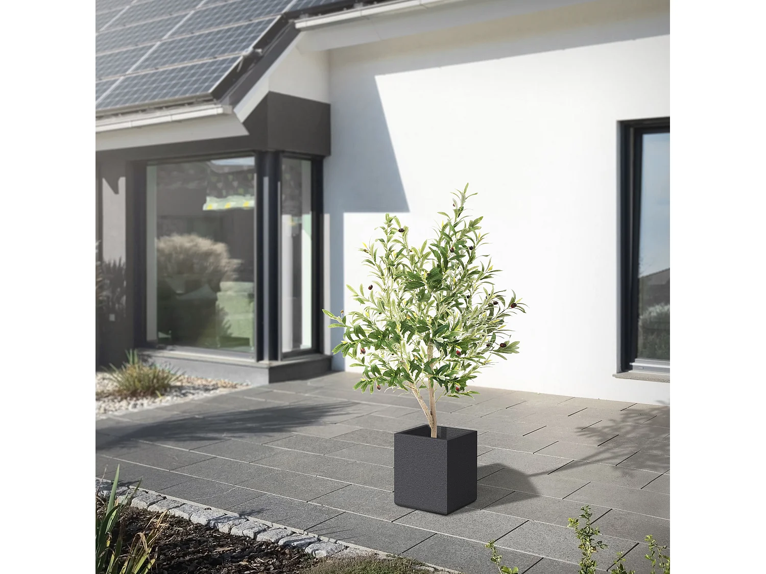 Olivier artificiel Plantes artificielles Arbre artificiel en pot 150 cm