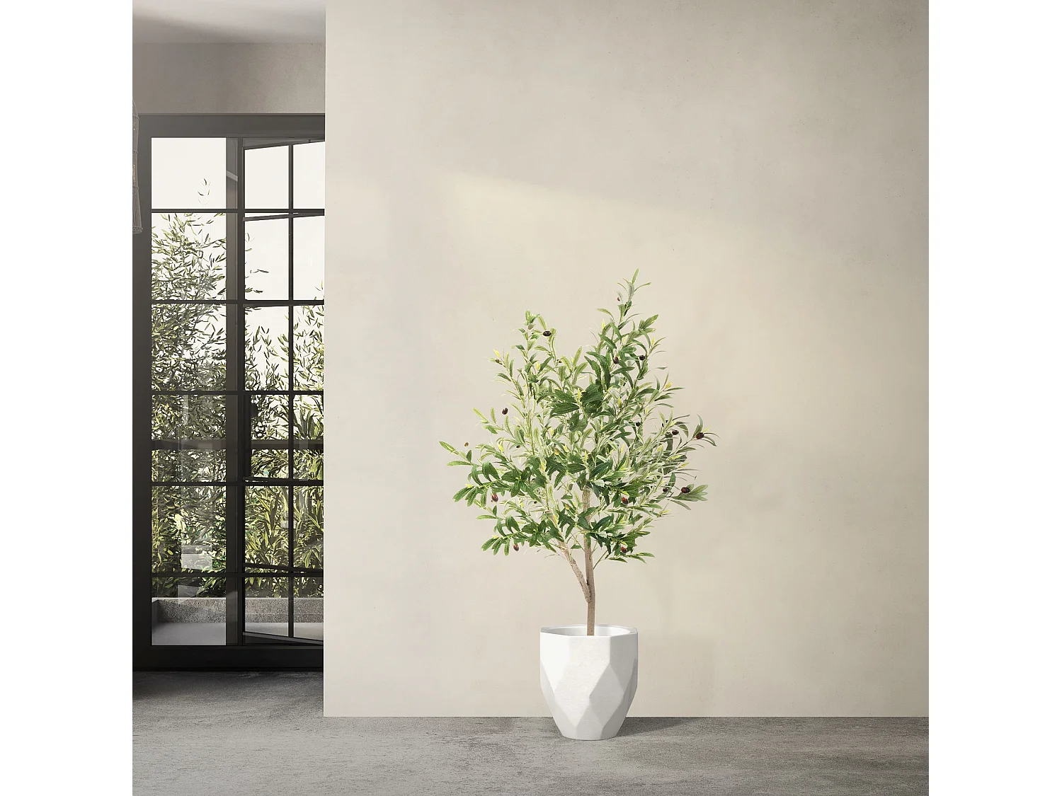 Olivier artificiel Plantes artificielles Arbre artificiel en pot 150 cm